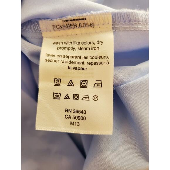 Van Heusen Men's Dress Shirt Wrinkle Free Light BLUE Reg Fit 32/33 15.5 M - Picture 4 of 5